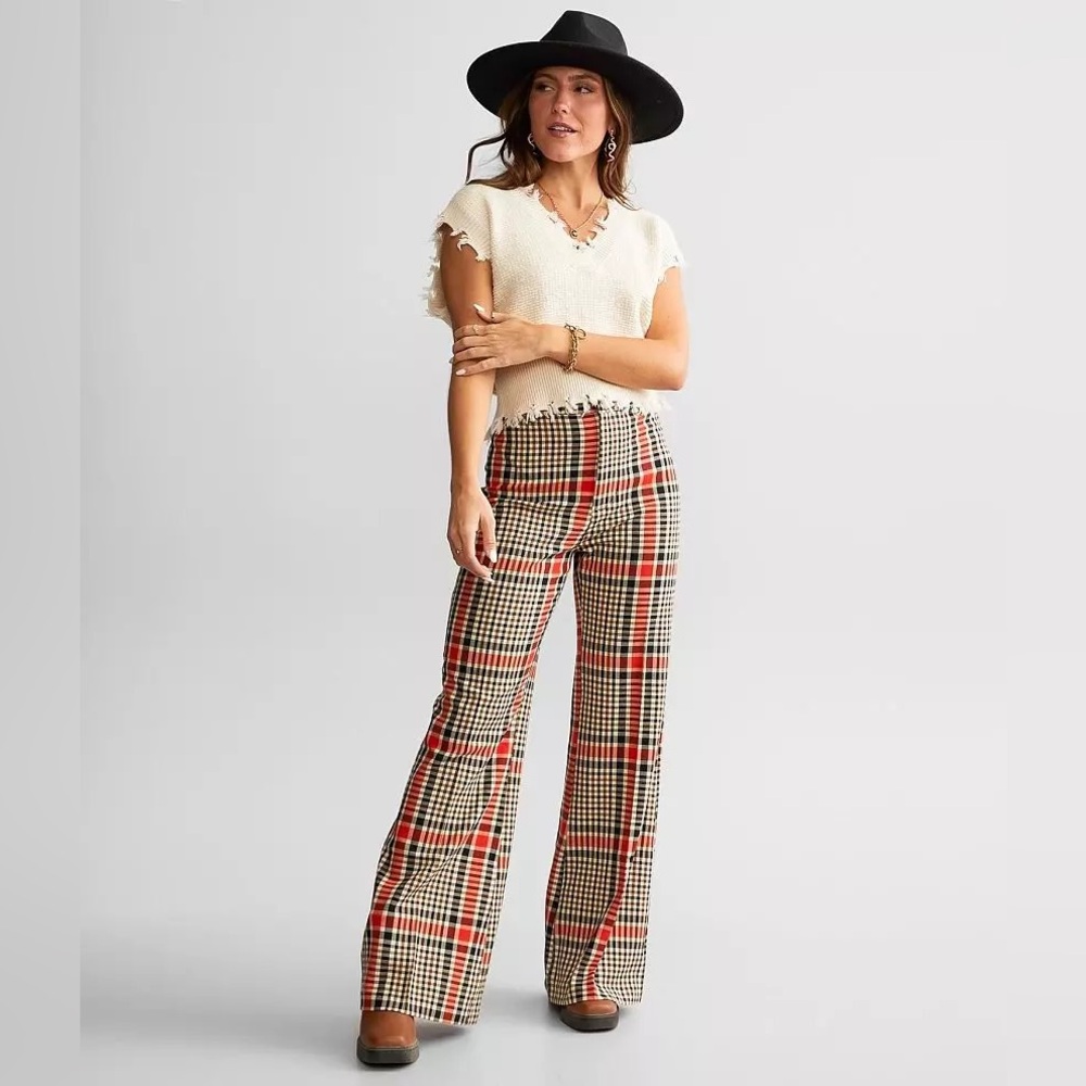 Free People Plaid Pants